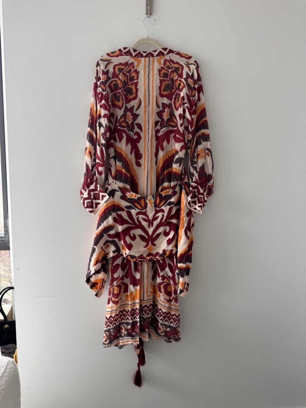 FARM RIO Tie Front Long Sleeve Shirtdress M - Picture 3 of 6